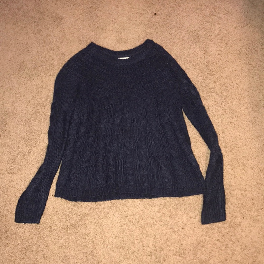 Hollister Navy Blue Babydoll Sweater